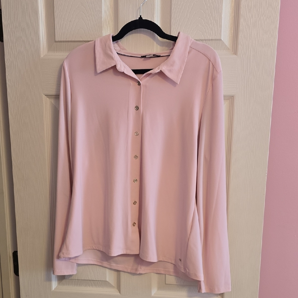 Chic Light Pink Button-Down Shirt - image 1
